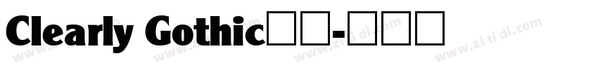 Clearly Gothic字体字体转换